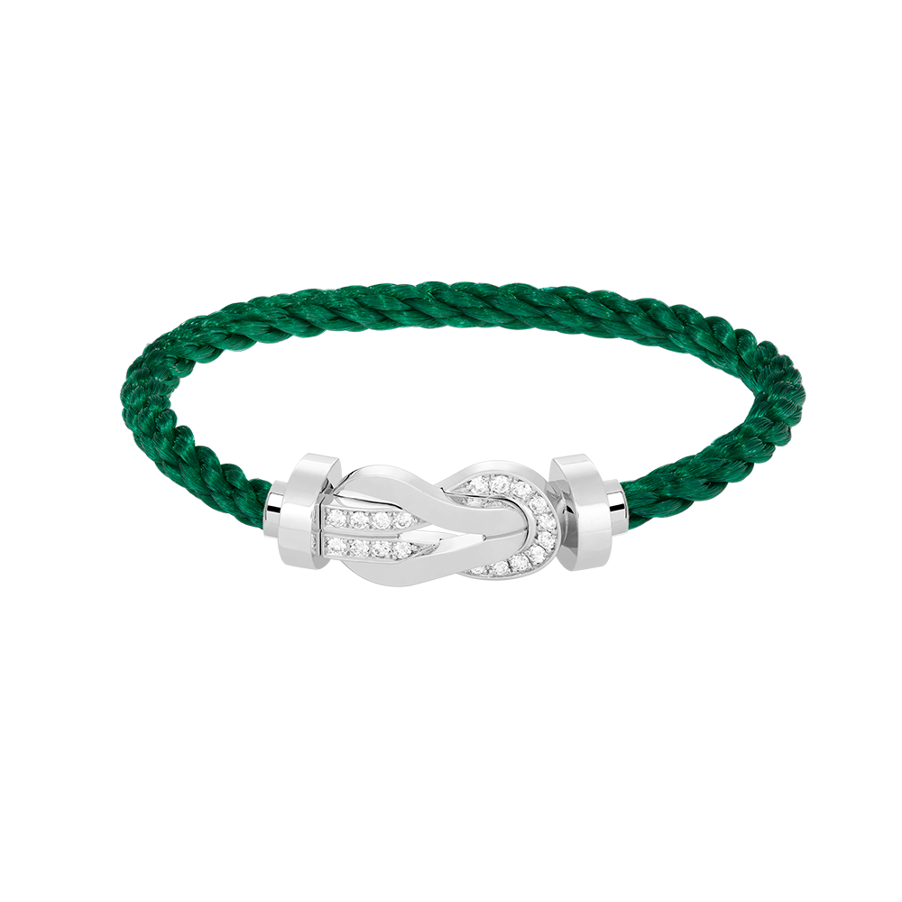 ¡®Dream¡¯CHANCE LARGE 8 FIGURE BUCKLE HALF DIAMOND BRACELET SILVER