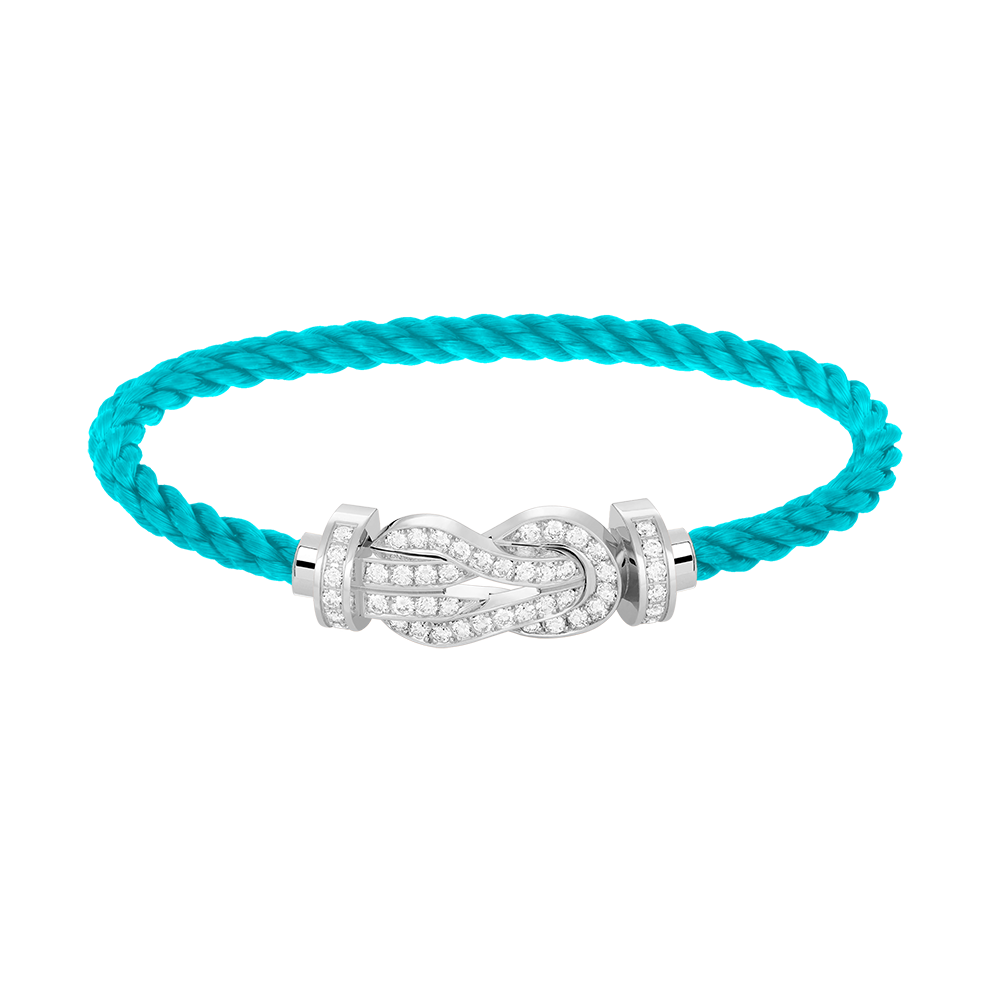 ¡®Dream¡¯CHANCE LARGE 8 FIGURE BUCKLE FULL DIAMOND BRACELET SILVER