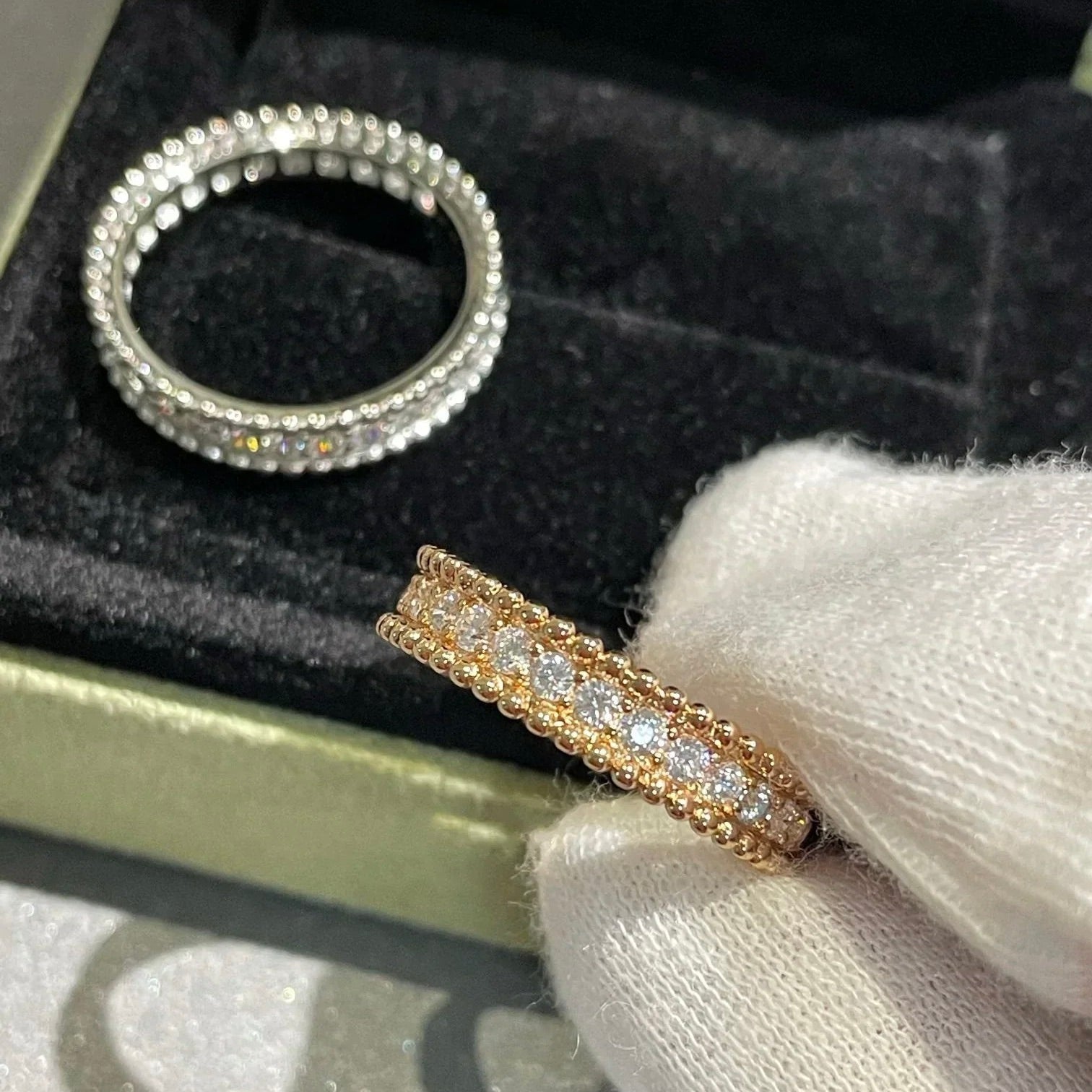 "Dream" Perlee Diamant Silberring