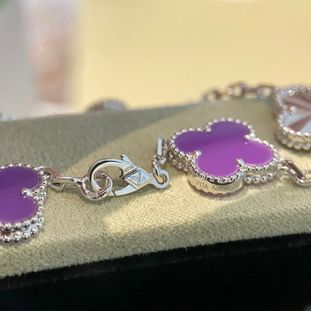 [Dream]New  CLOVER 5 MOTIF VIOLET BRACELET COLLECTION