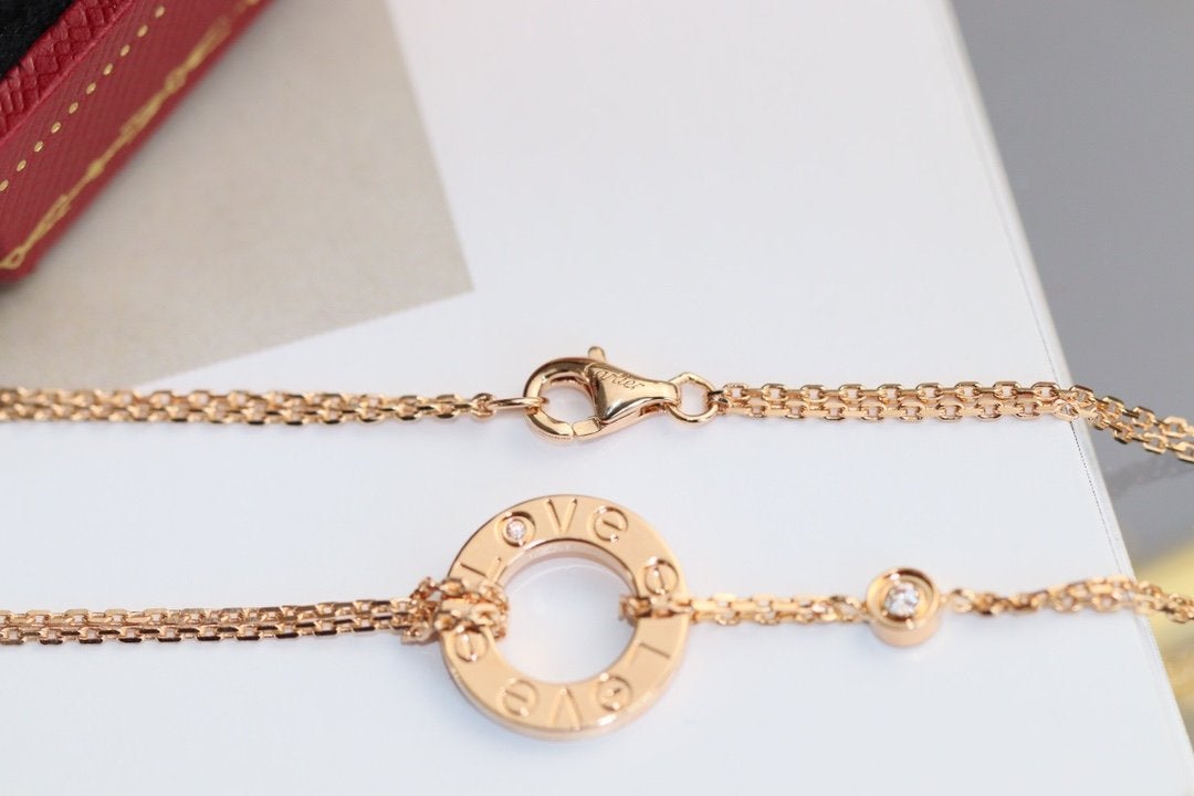 „Dream“ LIEBESKETTE VERSTELLBAR ROSÉGOLD 2 DIAMANTEN