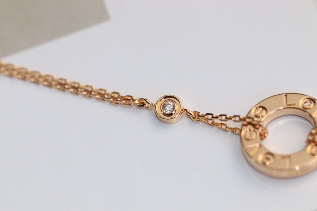 „Dream“ LIEBESKETTE VERSTELLBAR ROSÉGOLD 2 DIAMANTEN