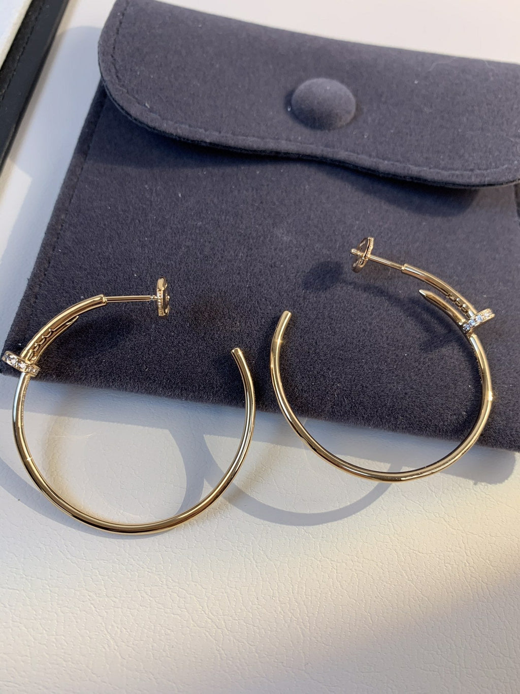 ¡®Dream¡¯JUSTE EARRINGS GOLD DIAMONDS 1.8MM