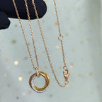 ¡®Dream¡¯TRINITY NECKLACE SILVER GOLD PINK GOLD DIAMONDS