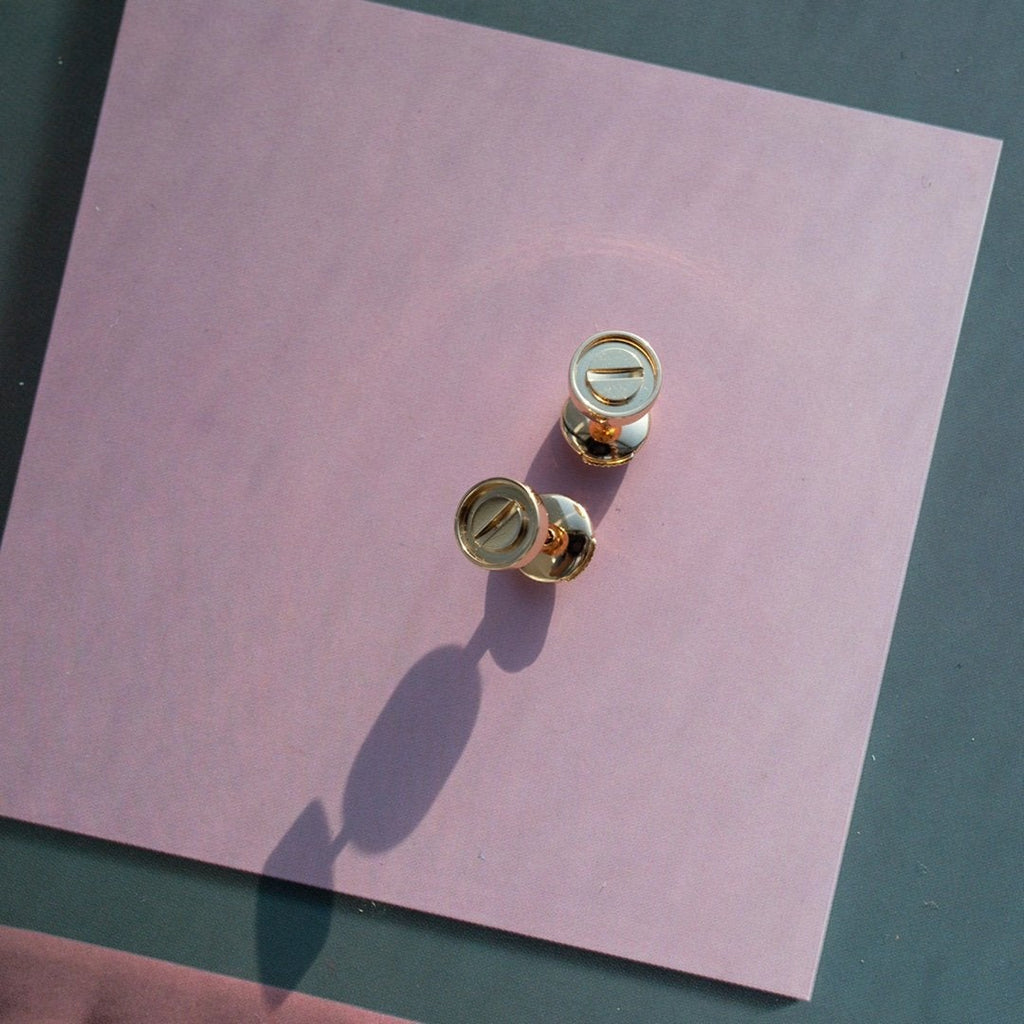 ¡®Dream¡¯LOVE EARRINGS PINK GOLD 10MM