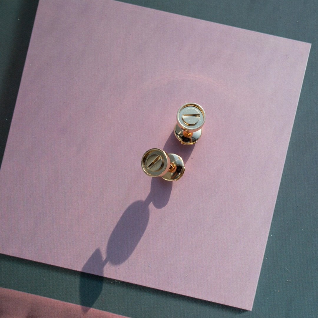 ¡®Dream¡¯LOVE EARRINGS PINK GOLD 10MM