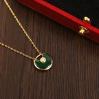 ¡®Dream¡¯AMULETTE GOLD MALACHITE NECKLACE