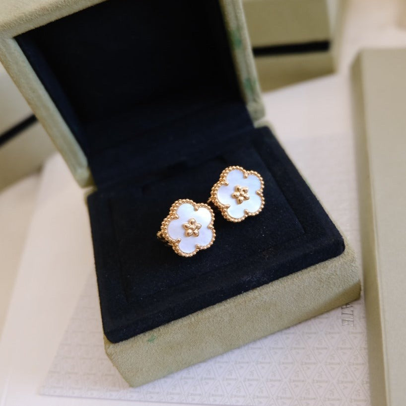 ¡®Dream¡¯LUCKY PINK GOLD WHITE MOP EARRINGS