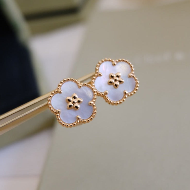¡®Dream¡¯LUCKY PINK GOLD WHITE MOP EARRINGS