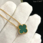 ¡®Dream¡¯CLOVER 15MM MALACHIT EINZELBLUME HALSKETTE