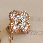 ¡®Dream¡¯CLOVER MEDIUM 1 MOTIFS FUll DIAMOND EARRINGS