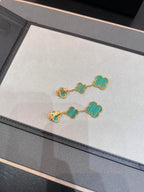 ¡®Dream¡¯CLOVER MALACHITE 3 MOTIFS GOLD