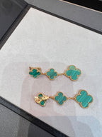 ¡®Dream¡¯CLOVER MALACHITE 3 MOTIFS GOLD
