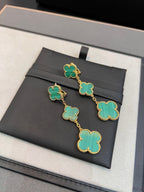 ¡®Dream¡¯CLOVER MALACHITE 3 MOTIFS GOLD