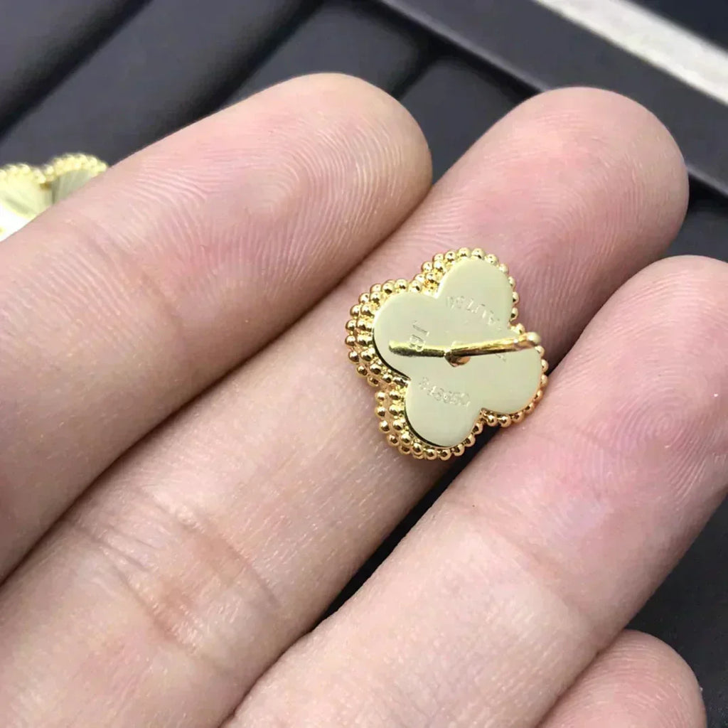 ¡®Dream¡¯CLOVER MINI 9.5MM LASER EARRINGS