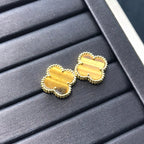 ¡®Dream¡¯CLOVER MEDIUM 1 MOTIFS TIGER EYE EARRINGS