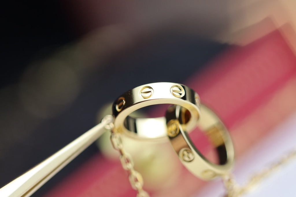 „Dream“LIEBE HALSKETTE DOPPELRING GOLD