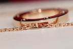 ¡®Dream¡¯LOVE NECKLACE 16MM 6 DIAMONDS PINK GOLD