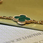 [Dream]New  CLOVER 5 MOTIF MALACHITE BRACELET COLLECTION