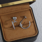 ¡®Dream¡¯JUSTE EARRINGS 12.75MM SILVER DIAMOND