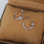 ¡®Dream¡¯JUSTE EARRINGS 12.75MM SILVER DIAMOND
