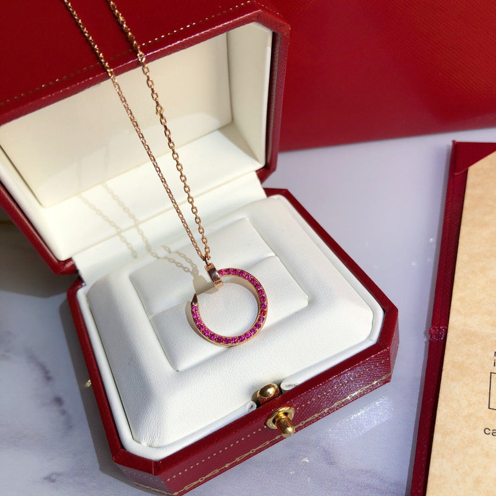 ¡®Dream¡¯JUSTE NECKLACE GOLD RED DIAMONDS