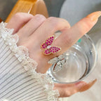 „Dream“ ZWILLINGS-SCHMETTERLINGS-DIAMANTENRING