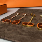 ¡®Dream¡¯CHAINE VERSO BLACK CERAMIC EARRINGS