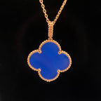 ¡®Dream¡¯CLOVER 25MM NECKLACE TURQUOISE ROSE GOLD