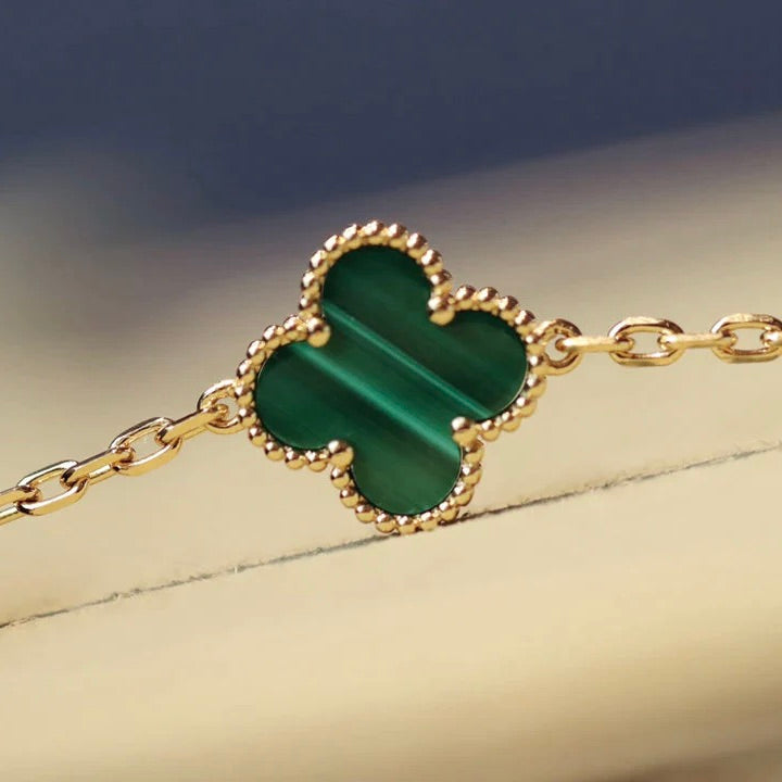 „Dream“-CLOVER HALSKETTE 20 MOTIVE MALACHIT DIAMANT