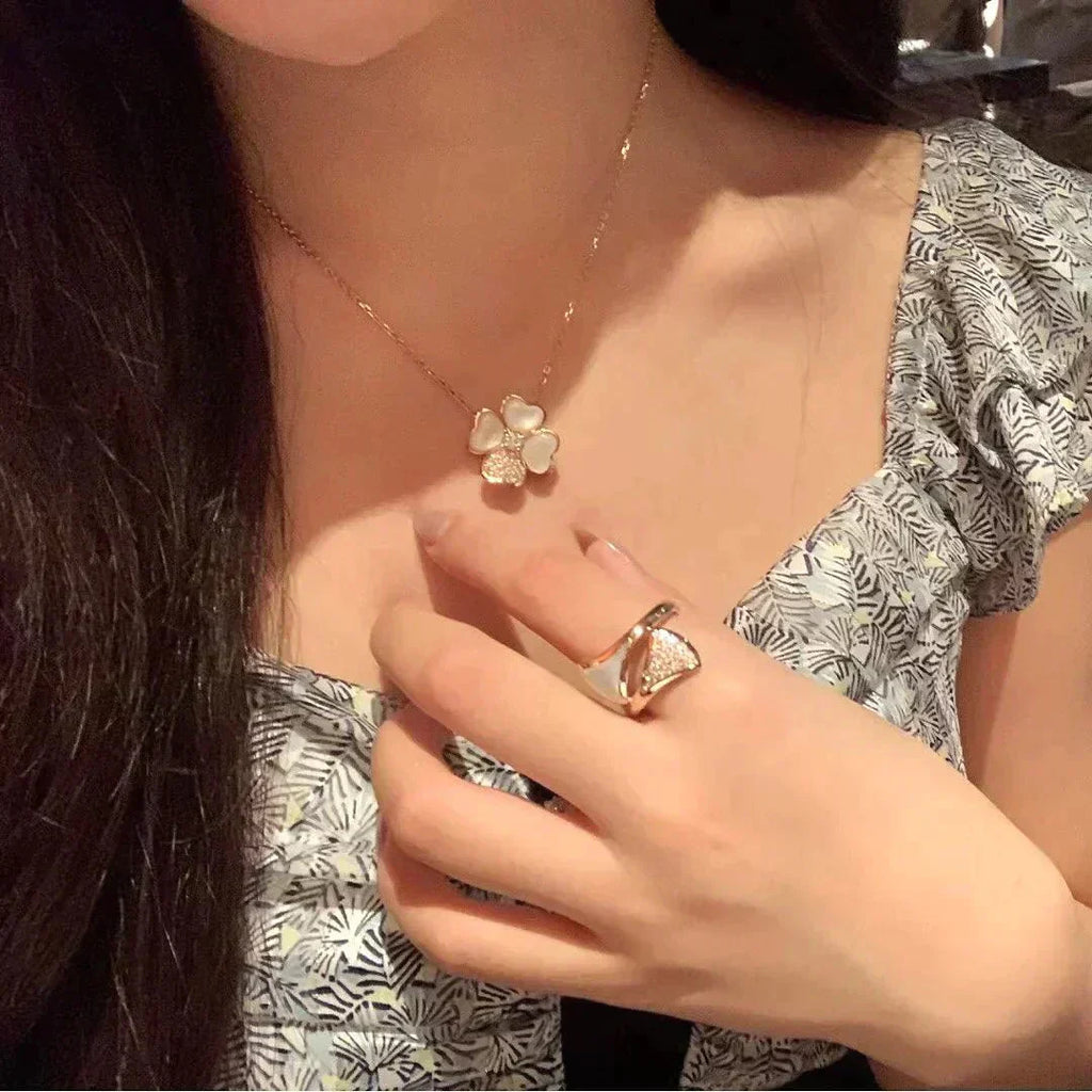 ¡®Dream¡¯CLOVER MOP DIAMANT ROSÉGOLD-HALSKETTE