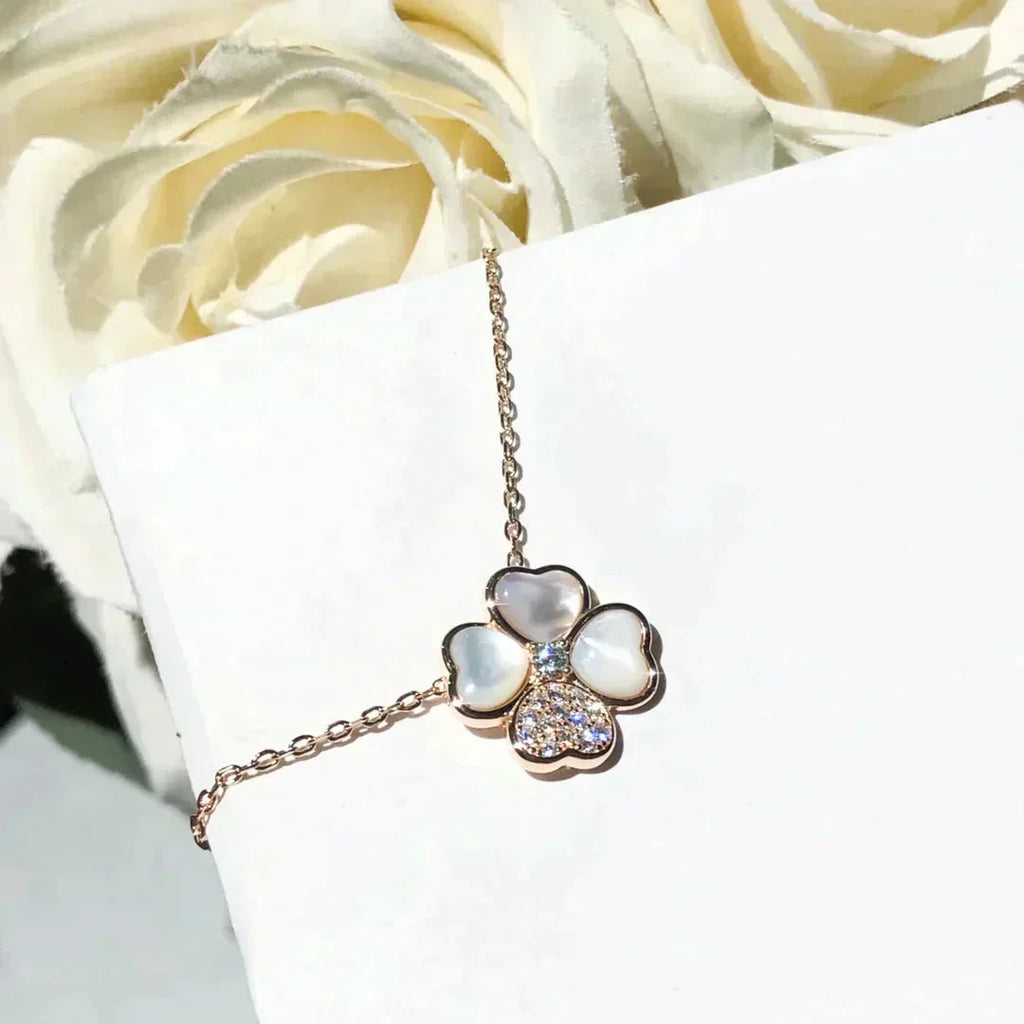 ¡®Dream¡¯CLOVER MOP DIAMANT ROSÉGOLD-HALSKETTE