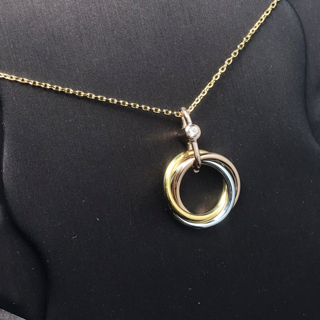 ¡®Dream¡¯TRINITY SILVER GOLD PINK GOLD NECKLACE