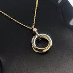¡®Dream¡¯TRINITY SILVER GOLD PINK GOLD NECKLACE