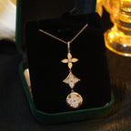 ¡®Dream¡¯STAR AND SUN DIAMOND PINK GOLD NECKLACE