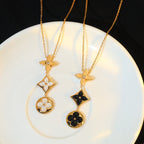 ¡®Dream¡¯STAR AND SUN ONYX PINK GOLD NECKLACE