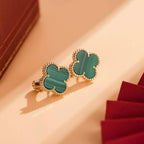 ¡®Dream¡¯CLOVER MEDIUM 1 MOTIFS MALACHITE  EARRINGS