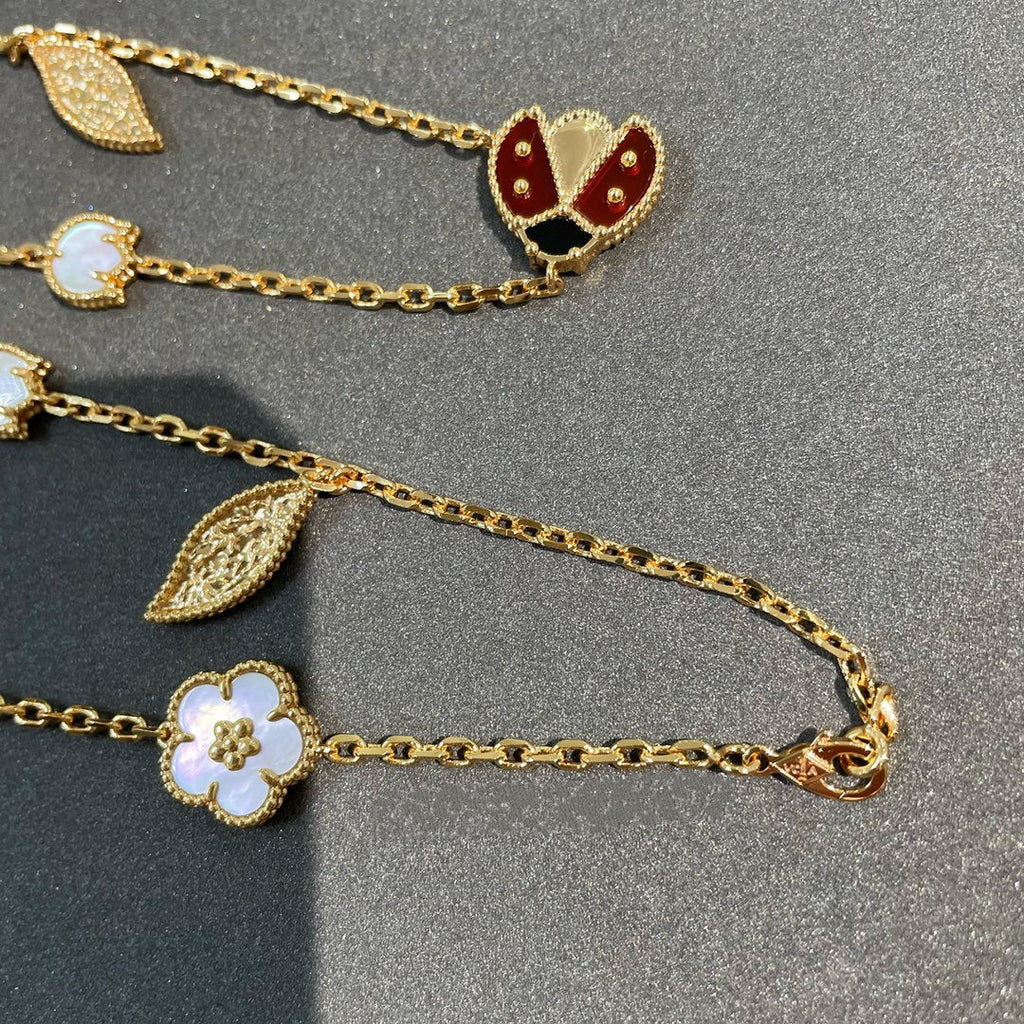 ¡®Dream¡¯LUCKY SPRING 15 MOTIFS GOLD NECKLACE