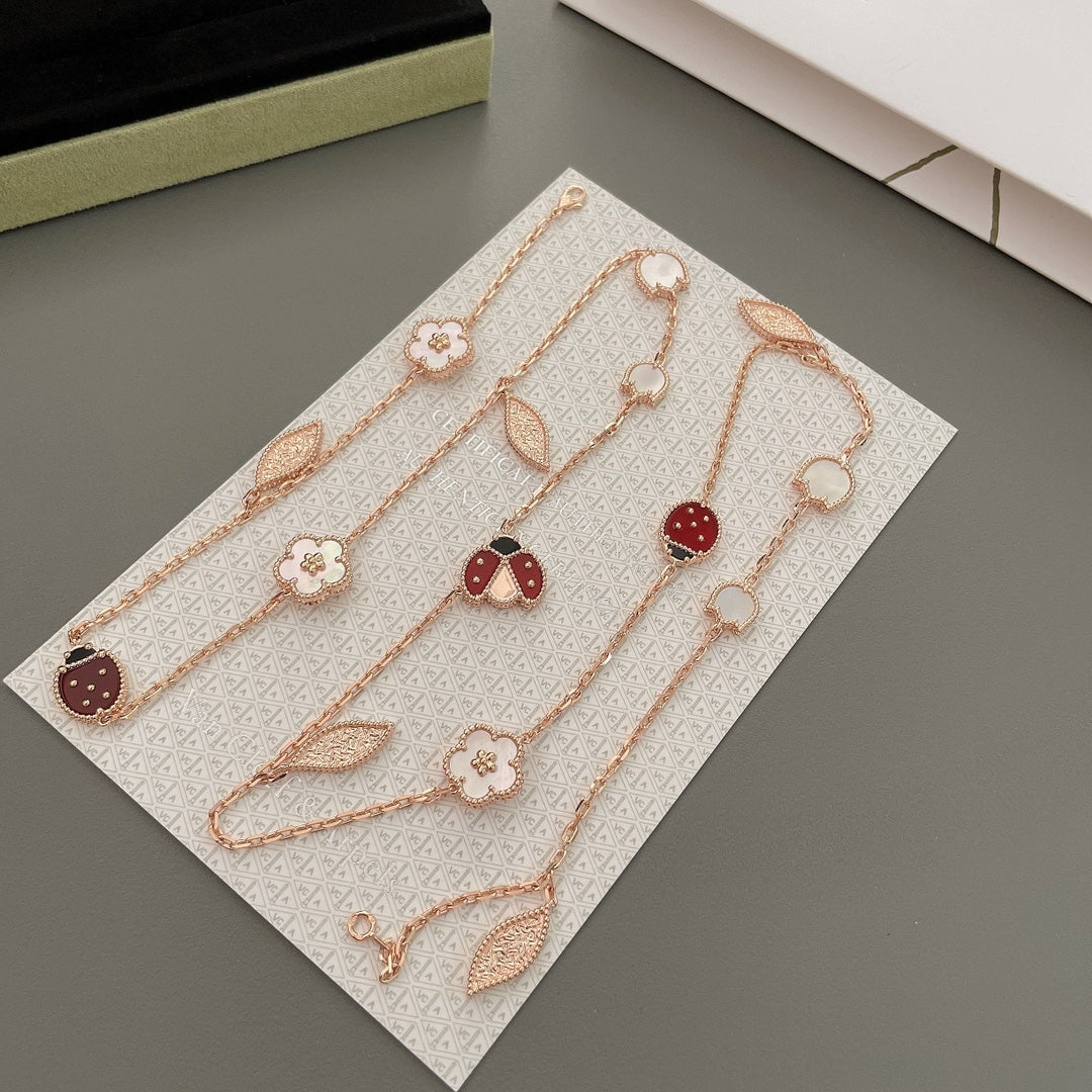 ¡®Dream¡¯LUCKY SPRING 15 MOTIFS ROSE GOLD NECKLACE