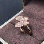 ¡®Dream¡¯BUTTERFLY PINK GOLD DIAMOND RING