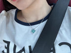 ¡®Dream¡¯CLOVER 1 DIAMANT HELLBLAU SILBER HALSKETTE
