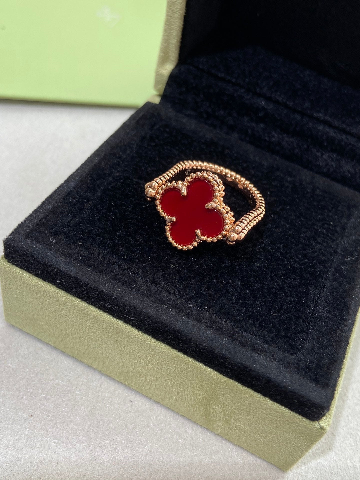 ¡®Dream¡¯CLOVER RIVERSIBLE ROSE GOLD RING