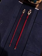 „Dream“FORCE 10 HALBER DIAMANT, ROSÉGOLD, ROTES KORDELARMBAND, GROSSES UND MITTELGROSSES MODELL