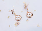 ¡®Dream¡¯STAR AND SUN PINK GOLD MOP DROP EARRINGS