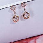 ¡®Dream¡¯STAR AND SUN PINK GOLD MOP DROP EARRINGS