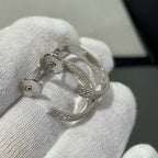 ¡®Dream¡¯LOVE DIAMOND SILVER HOOP EARRINGS