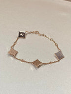 ¡®Dream¡¯STAR 4 MOTIF MOP DIAMOND PINK GOLD BRACELET