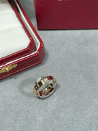 ¡®Dream¡¯LOVE PINK GOLD SILVER DIAMOND DOPPELRING