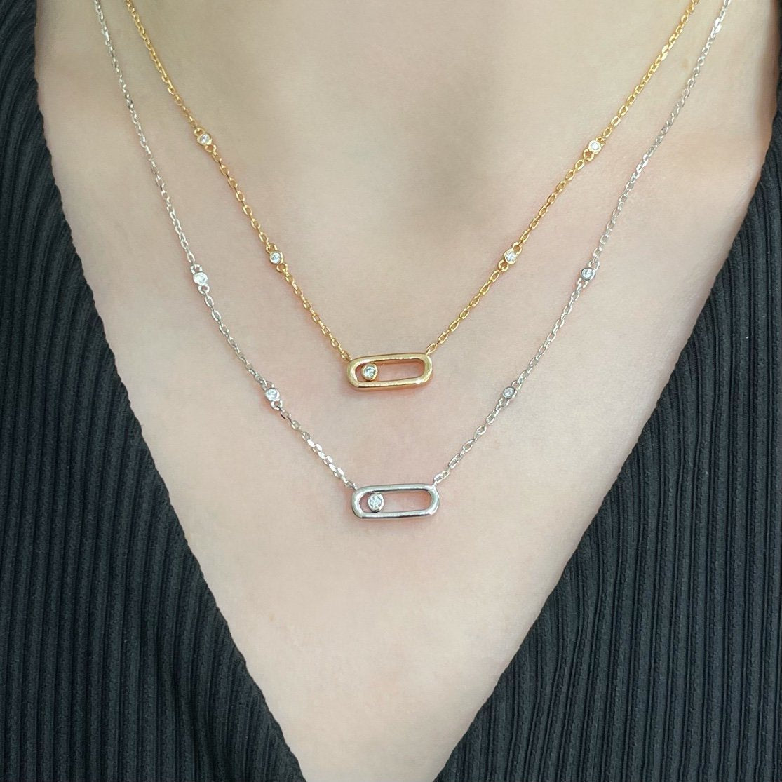 [Dream ]MOVE UNO DIAMOND NECKLACE