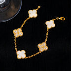 [Dream]New CLOVER WHITE PEARL MOP 5 MOTIF BRACELET COLLECTION